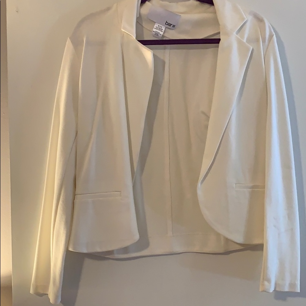 White Bar III Cotton/Elastic Blazer